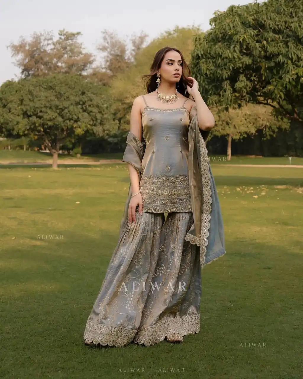 ST 227 Grey in Color Organza Silk Embroidery Work Salwar Suit . Festive Deal ₹2399. Delivery 4-6 Working Days. Online Shop now. | Jump Suits, Salwar suit, Casual Suits, Creative suits, Designer Suits, Palazzo Suits, Party Wear Suits, Patiala Suits, Straight Suits