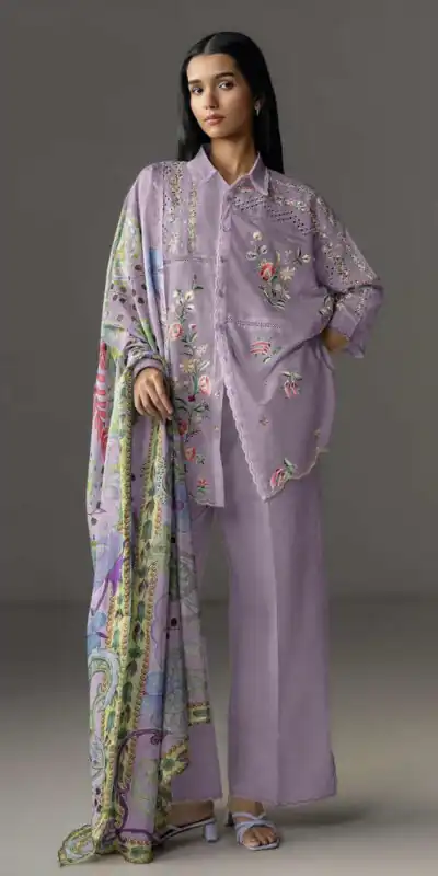 FC 1228 Lavender Cambric Cotton Salwar Suit with Digital Print & Embroidery Work. Festive Deal ₹2499. Delivery 4-6 Working Days. Shop now. | Jump Suits, Salwar suit, Casual Suits, Creative suits, Designer Suits, Palazzo Suits, Party Wear Suits, Patiala Suits, Straight Suits