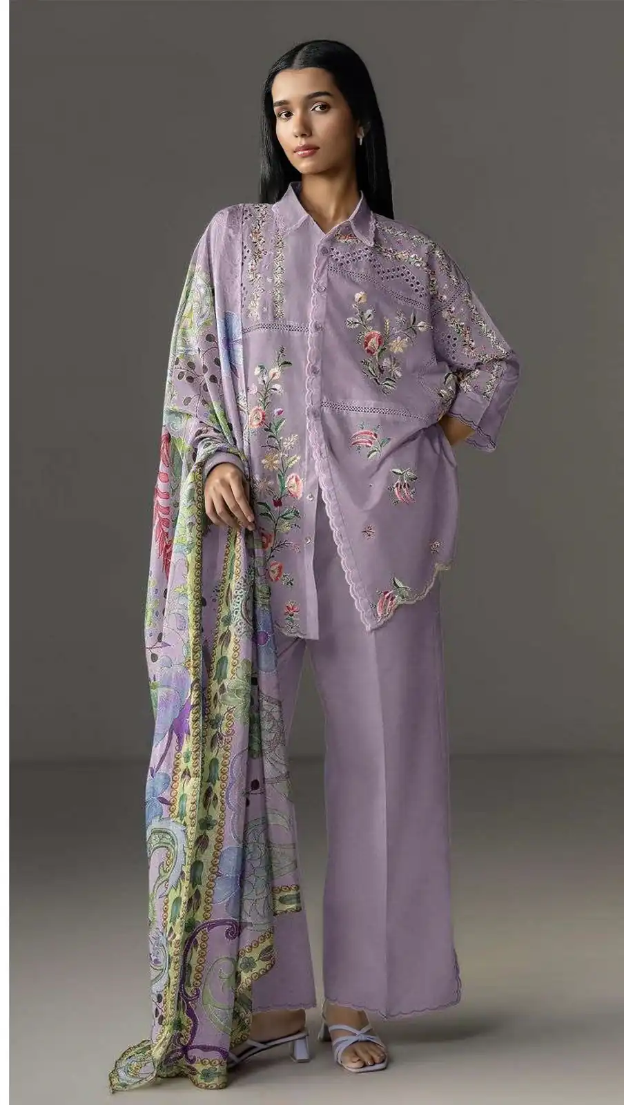 FC 1228 Lavender Cambric Cotton Salwar Suit with Digital Print & Embroidery Work. Festive Deal ₹2499. Delivery 4-6 Working Days. Shop now. | Jump Suits, Salwar suit, Casual Suits, Creative suits, Designer Suits, Palazzo Suits, Party Wear Suits, Patiala Suits, Straight Suits