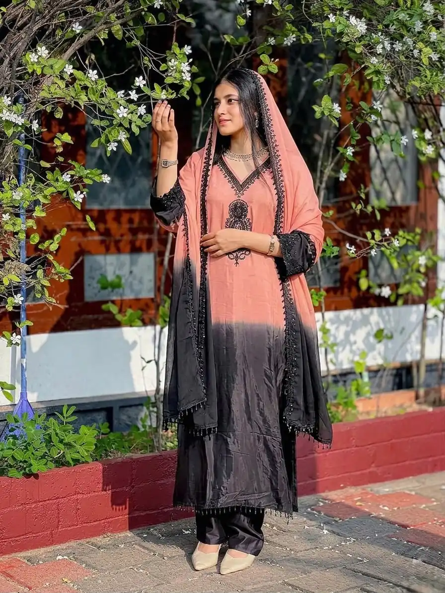 SR 1710 Peach French Crep Silk Salwar Suit Perfect for Wedding, Party, Engagement, Baisakhi, Pongal – . Special Price ₹2149. Delivery 4-6 Working Days | Jump Suits, Salwar suit, Casual Suits, Creative suits, Designer Suits, Palazzo Suits, Party Wear Suits, Patiala Suits, Straight Suits