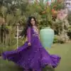 KA 1268 Purple in Colour Faux Georgette Bandhani Print Work Gown. Available at ₹2119 only. Delivery 4-6 Working Days. Shop now. | Gowns, Bollywood Gowns, Creative Gowns, Designer Gowns, Embroidered Gowns, Party Wear Gowns