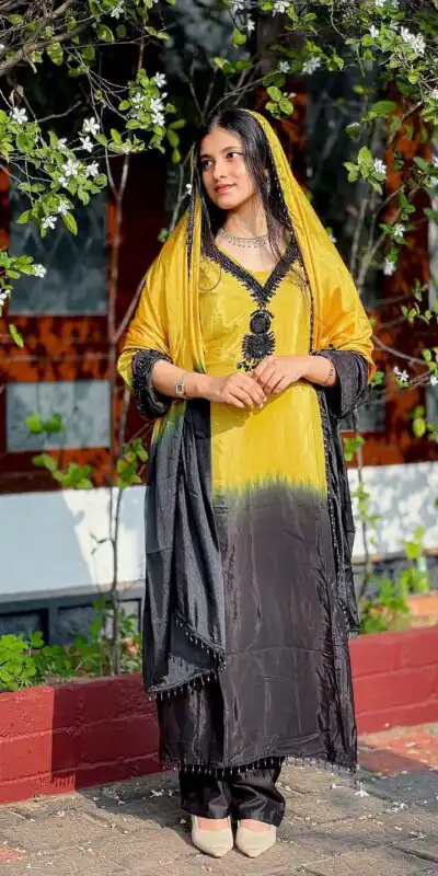 SR 1710 Yellow French Crep Silk Salwar Suit Perfect for Wedding, Party, Engagement, Baisakhi, Pongal – . Special Price ₹2149. Delivery 4-6 Working Days | Jump Suits, Salwar suit, Casual Suits, Creative suits, Designer Suits, Palazzo Suits, Party Wear Suits, Patiala Suits, Straight Suits