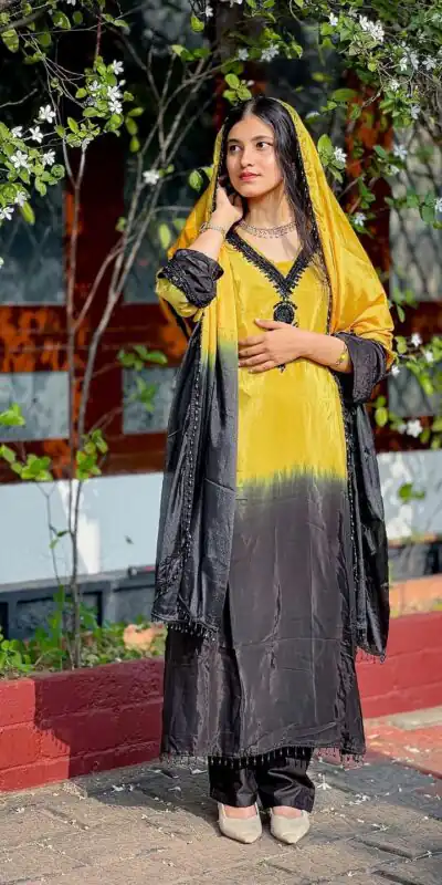 SR 1710 Yellow French Crep Silk Salwar Suit Perfect for Wedding, Party, Engagement, Baisakhi, Pongal – . Special Price ₹2149. Delivery 4-6 Working Days | Jump Suits, Salwar suit, Casual Suits, Creative suits, Designer Suits, Palazzo Suits, Party Wear Suits, Patiala Suits, Straight Suits