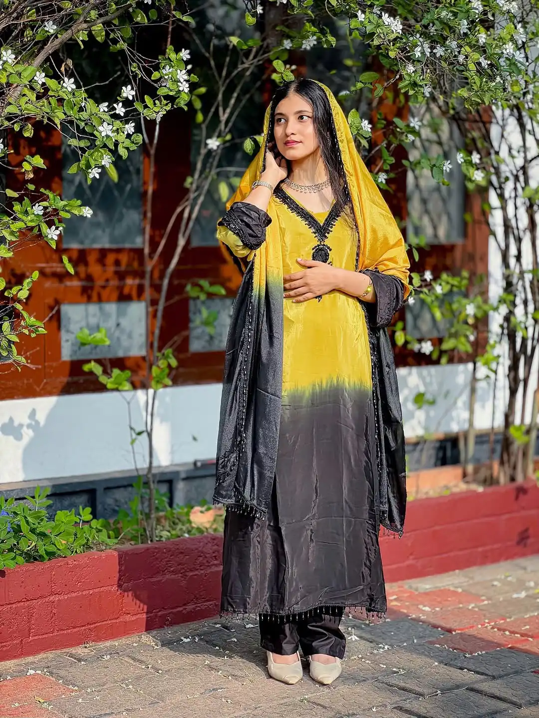 SR 1710 Yellow French Crep Silk Salwar Suit Perfect for Wedding, Party, Engagement, Baisakhi, Pongal – . Special Price ₹2149. Delivery 4-6 Working Days | Jump Suits, Salwar suit, Casual Suits, Creative suits, Designer Suits, Palazzo Suits, Party Wear Suits, Patiala Suits, Straight Suits