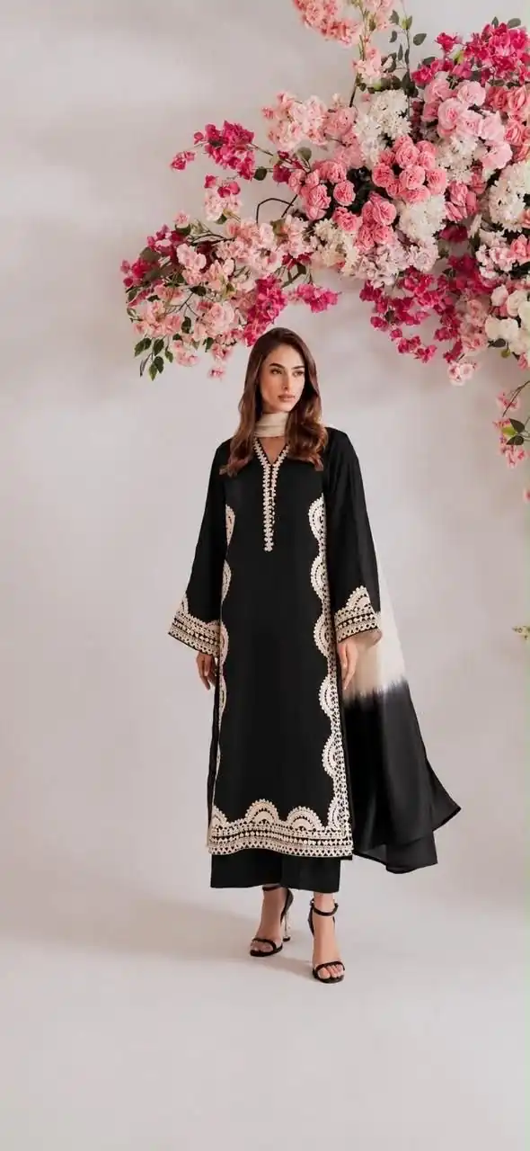 RTC 6060 Black in Biscuit Slab. Thread Embroidery & Embroidery Work Salwar Suit Special Price ₹2399. Delivery 4-6 Working Days. Shop now. | Jump Suits, Salwar suit, Casual Suits, Creative suits, Designer Suits, Palazzo Suits, Party Wear Suits, Patiala Suits, Straight Suits