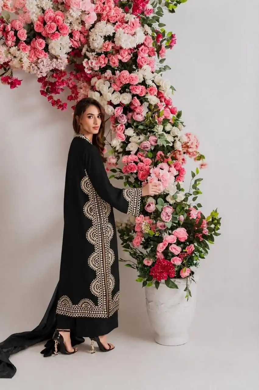 RTC 6060 Black in Biscuit Slab. Thread Embroidery & Embroidery Work Salwar Suit Special Price ₹2399. Delivery 4-6 Working Days. Shop now. | Jump Suits, Salwar suit, Casual Suits, Creative suits, Designer Suits, Palazzo Suits, Party Wear Suits, Patiala Suits, Straight Suits