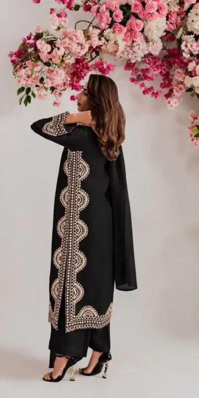 RTC 6060 Black in Biscuit Slab. Thread Embroidery & Embroidery Work Salwar Suit Special Price ₹2399. Delivery 4-6 Working Days. Shop now. | Jump Suits, Salwar suit, Casual Suits, Creative suits, Designer Suits, Palazzo Suits, Party Wear Suits, Patiala Suits, Straight Suits