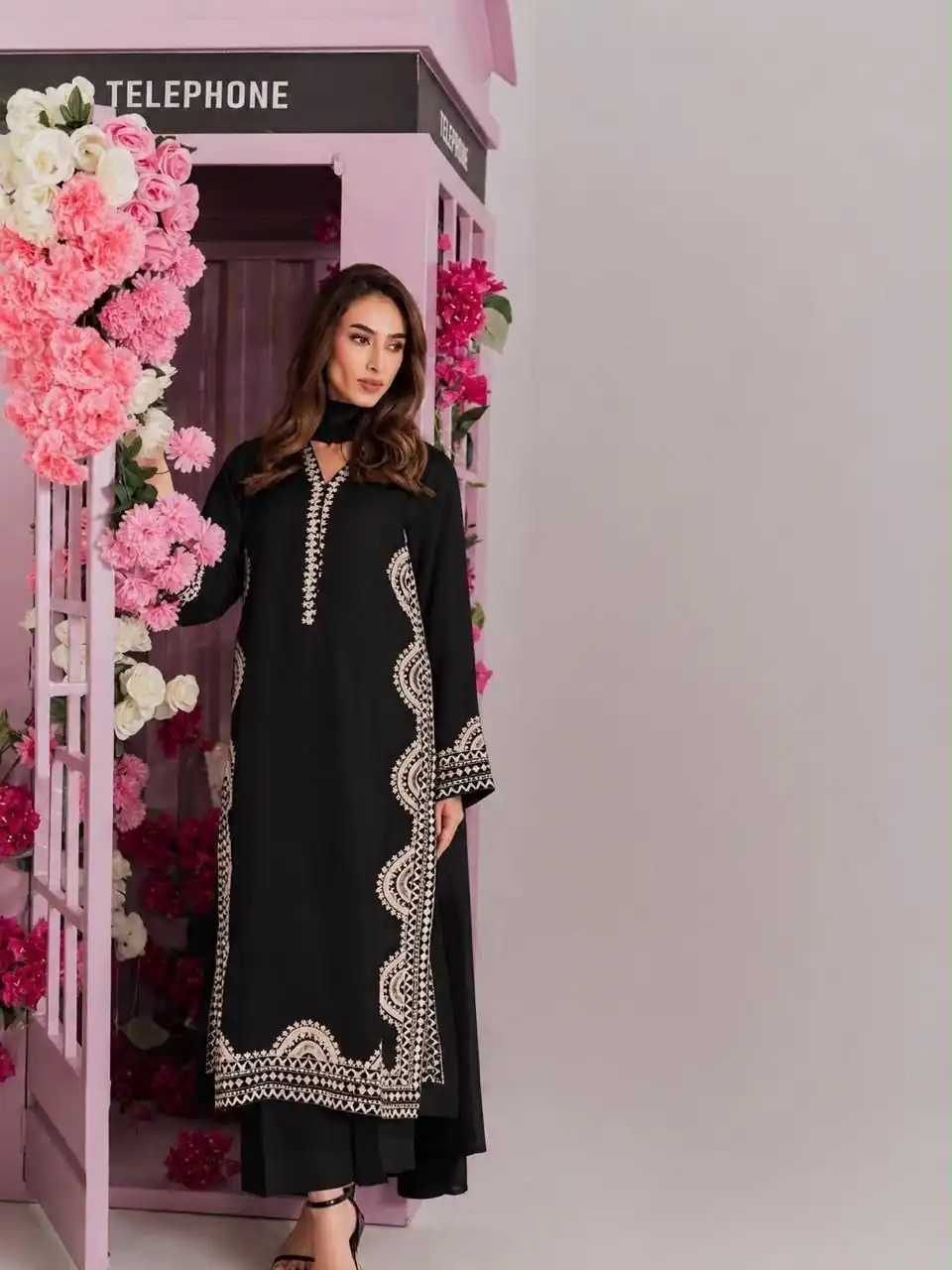 RTC 6060 Black in Biscuit Slab. Thread Embroidery & Embroidery Work Salwar Suit Special Price ₹2399. Delivery 4-6 Working Days. Shop now. | Jump Suits, Salwar suit, Casual Suits, Creative suits, Designer Suits, Palazzo Suits, Party Wear Suits, Patiala Suits, Straight Suits