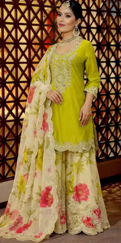 ZC 8011 Green Chinon Silk Salwar Suit with Embroidery Work & Sequins Work. Get it for ₹2399. Delivery 4-6 Working Days. Shop now. | Jump Suits, Salwar suit, Casual Suits, Creative suits, Designer Suits, Palazzo Suits, Party Wear Suits, Patiala Suits, Straight Suits