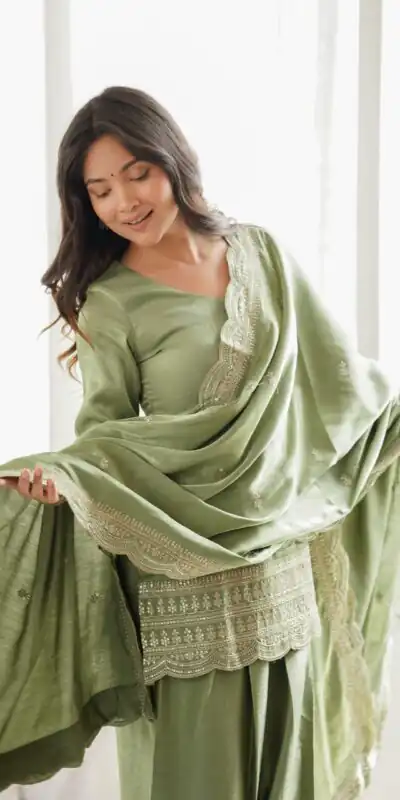 KB 304 Pista in Glass Roman Silk. Sequins Work & Embroidery Work Salwar Suit Festive Deal ₹1999. Delivery 4-6 Working Days. Shop now. | Jump Suits, Salwar suit, Casual Suits, Creative suits, Designer Suits, Palazzo Suits, Party Wear Suits, Patiala Suits, Straight Suits