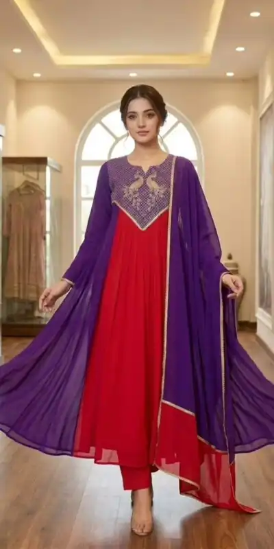 LG 2137 Purple Mul Chanderi Salwar Suit with Embroidery Work & Sequins Work. Festive Deal ₹2199. Delivery 4-6 Working Days. Shop nowp | Jump Suits, Salwar suit, Casual Suits, Creative suits, Designer Suits, Palazzo Suits, Party Wear Suits, Patiala Suits, Straight Suits