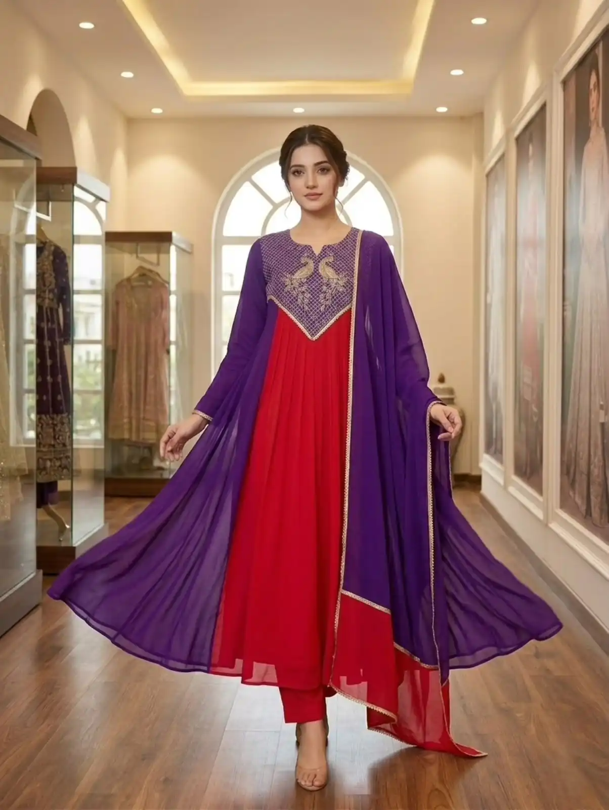 LG 2137 Purple Mul Chanderi Salwar Suit with Embroidery Work & Sequins Work. Festive Deal ₹2199. Delivery 4-6 Working Days. Shop nowp | Jump Suits, Salwar suit, Casual Suits, Creative suits, Designer Suits, Palazzo Suits, Party Wear Suits, Patiala Suits, Straight Suits