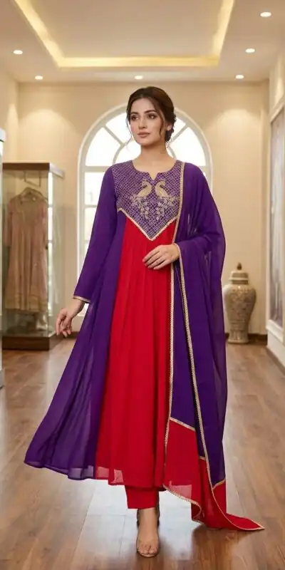 LG 2137 Purple Mul Chanderi Salwar Suit with Embroidery Work & Sequins Work. Festive Deal ₹2199. Delivery 4-6 Working Days. Shop nowp | Jump Suits, Salwar suit, Casual Suits, Creative suits, Designer Suits, Palazzo Suits, Party Wear Suits, Patiala Suits, Straight Suits