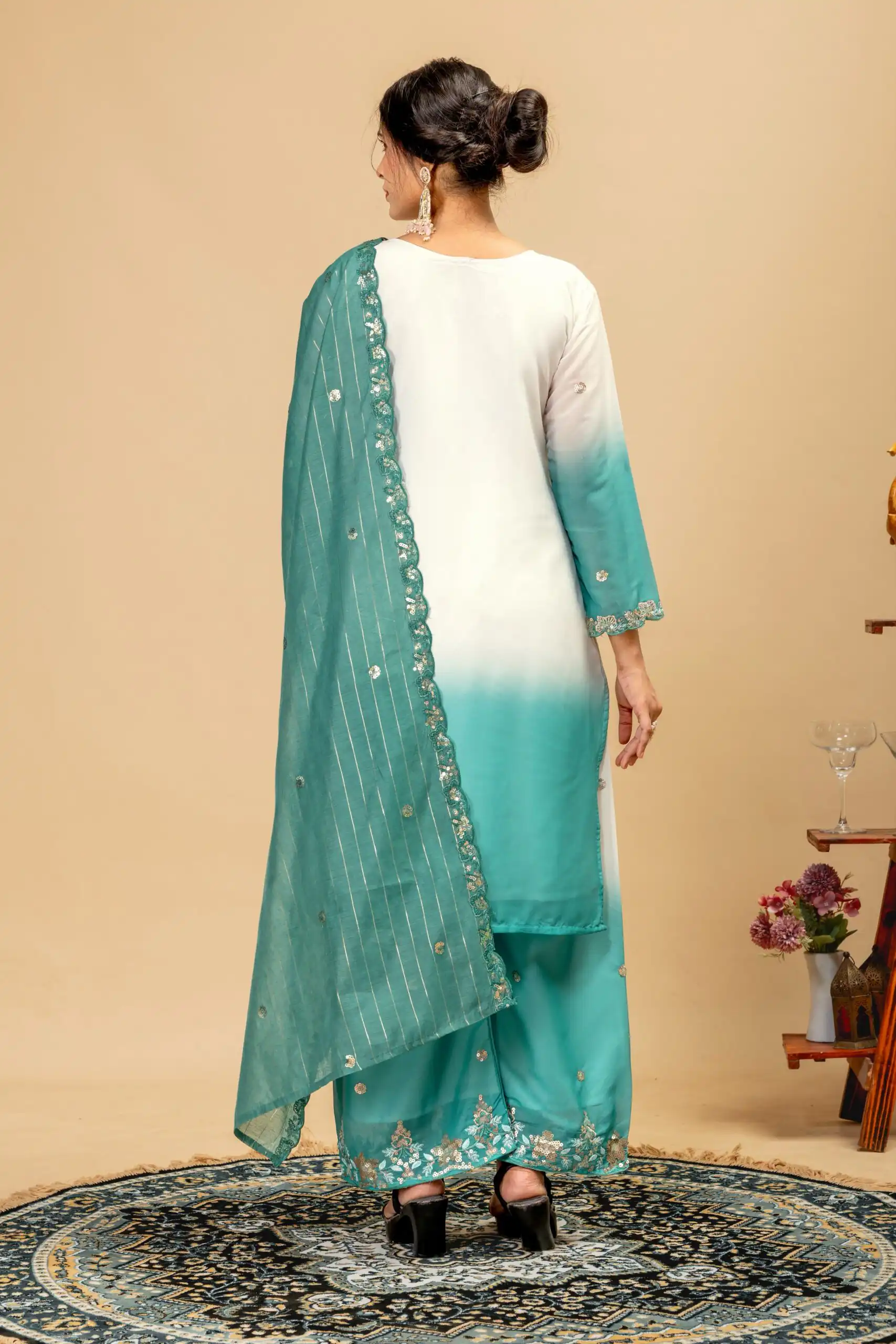 ST 1198 Firozi  in Star Georgette Embroidery Work Salwar Suit . Introductory Price ₹2399. Delivery 4-6 Working Days. Shop now. | Jump Suits, Salwar suit, Casual Suits, Creative suits, Designer Suits, Palazzo Suits, Party Wear Suits, Patiala Suits, Straight Suits