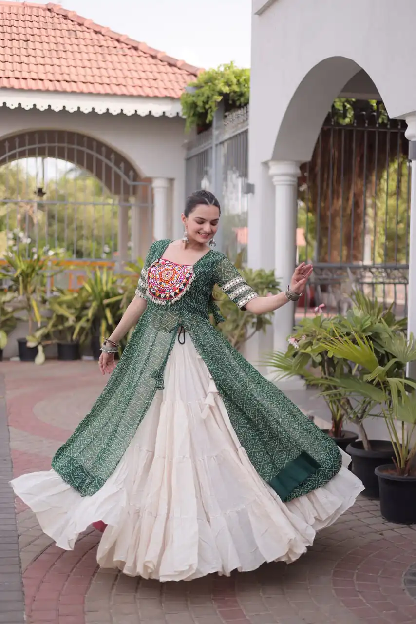 KA 1266 Green Kora Cotton Lehenga Choli erfect for Wedding, Party, Haldi, Traditional Day, Makar Sankranti – . Special Price ₹2949. Delivery 4-6 Working | Lehenga, Bollywood Lehenga, Creative Lehenga, Designer Lehenga, Embroidered Lehenga, Party Wear Lehenga