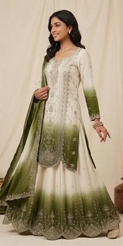 LG 2128 Green  in Star Georgette Embroidery Work Salwar Suit . Introductory Price ₹2399. Delivery 4-6 Working Days. Shop now. | Jump Suits, Salwar suit, Casual Suits, Creative suits, Designer Suits, Palazzo Suits, Party Wear Suits, Patiala Suits, Straight Suits