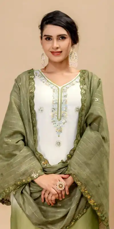 ST 1198 Mehandi in Star Georgette Embroidery Work Salwar Suit . Introductory Price ₹2399. Delivery 4-6 Working Days. Shop now. | Jump Suits, Salwar suit, Casual Suits, Creative suits, Designer Suits, Palazzo Suits, Party Wear Suits, Patiala Suits, Straight Suits