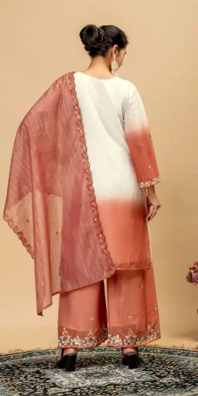 ST 1198 Rust in Star Georgette Embroidery Work Salwar Suit . Introductory Price ₹2399. Delivery 4-6 Working Days. Shop now. | Jump Suits, Salwar suit, Casual Suits, Creative suits, Designer Suits, Palazzo Suits, Party Wear Suits, Patiala Suits, Straight Suits