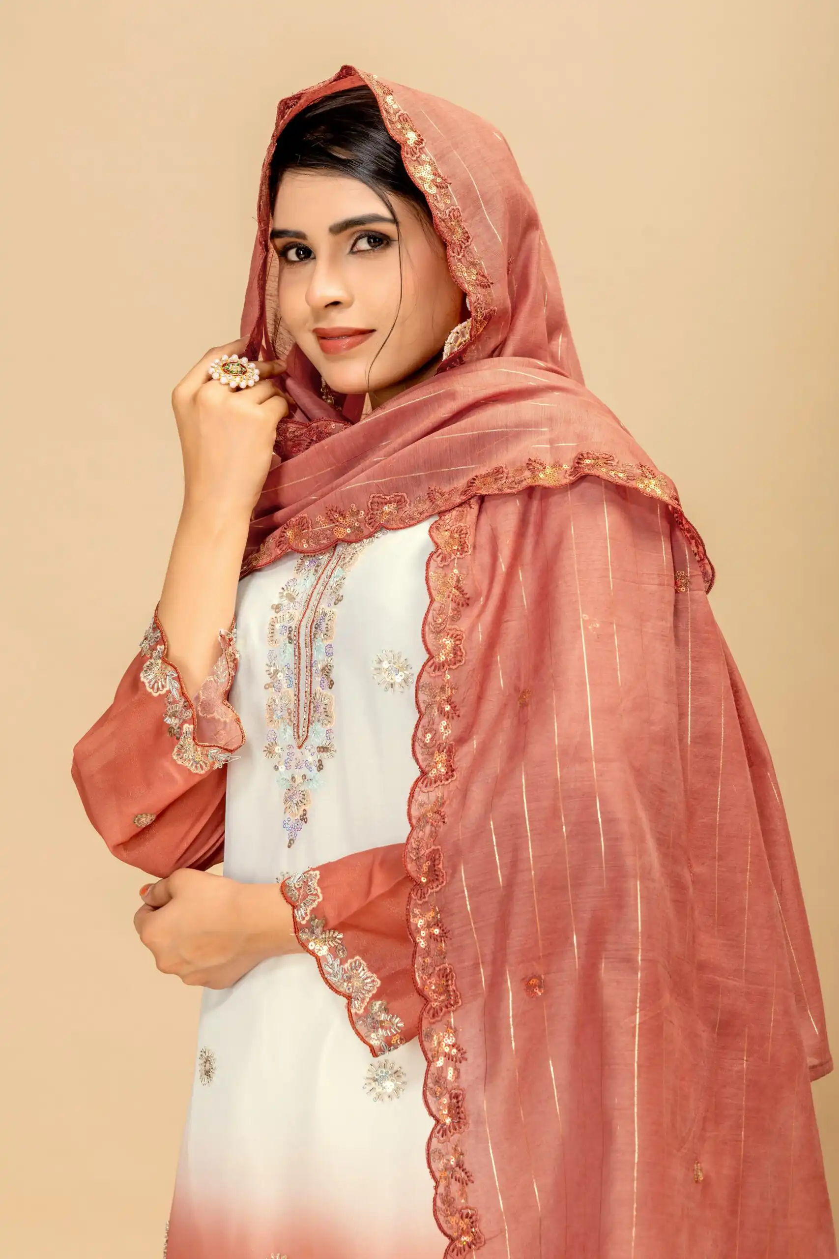 ST 1198 Rust  in Star Georgette Embroidery Work Salwar Suit . Introductory Price ₹2399. Delivery 4-6 Working Days. Shop now. | Jump Suits, Salwar suit, Casual Suits, Creative suits, Designer Suits, Palazzo Suits, Party Wear Suits, Patiala Suits, Straight Suits
