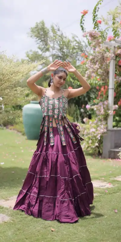 KA 5075 Wine Kora Cotton Lehenga Choli erfect for Wedding, Party, Haldi, Traditional Day, Makar Sankranti – . Special Price ₹2899. Delivery 4-6 Working | Lehenga, Bollywood Lehenga, Creative Lehenga, Designer Lehenga, Embroidered Lehenga, Party Wear Lehenga