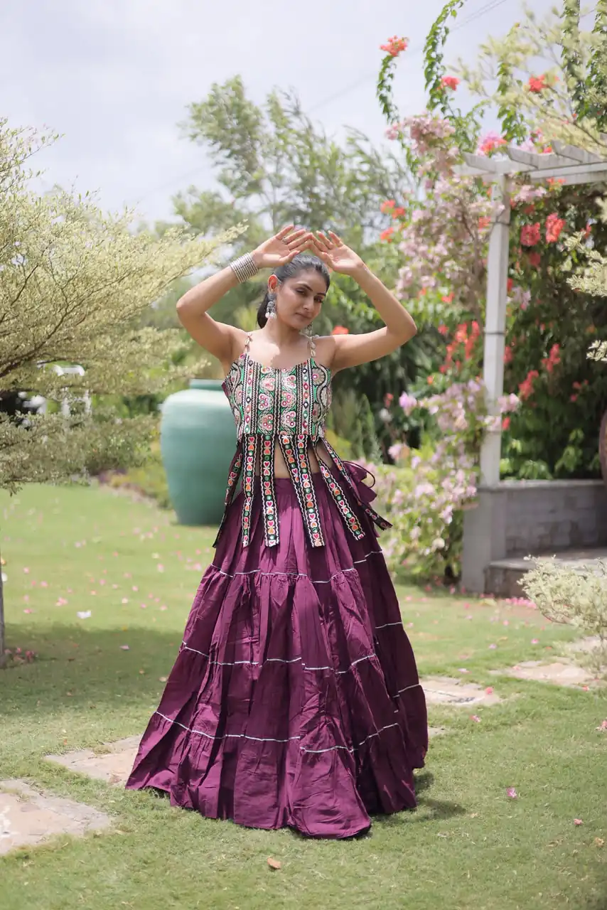 KA 5075 Wine Kora Cotton Lehenga Choli erfect for Wedding, Party, Haldi, Traditional Day, Makar Sankranti – . Special Price ₹2899. Delivery 4-6 Working | Lehenga, Bollywood Lehenga, Creative Lehenga, Designer Lehenga, Embroidered Lehenga, Party Wear Lehenga
