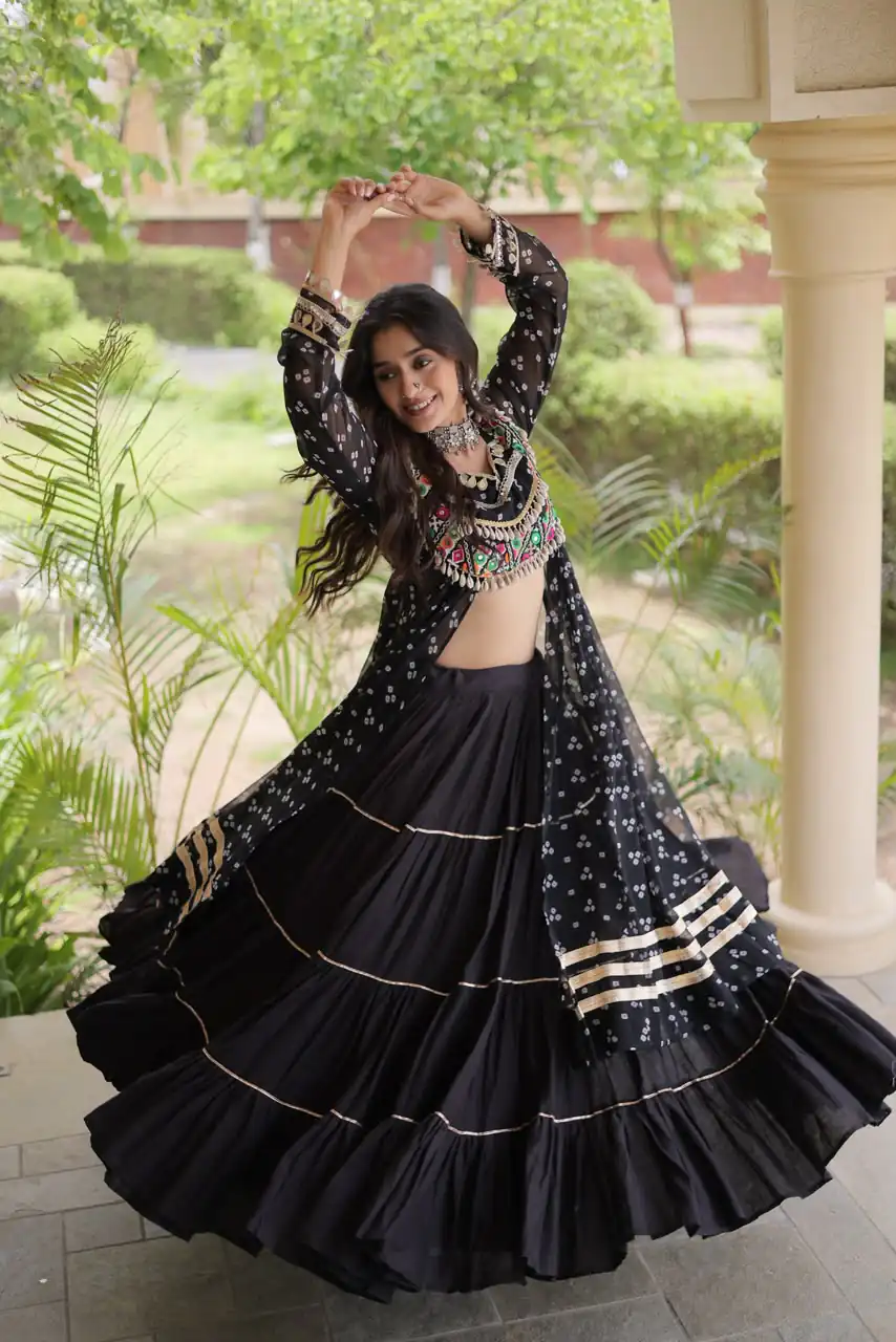KA 5081 Black| Faux Georgette Lehenga Choli with Embroidery Work & Lace Work. Special Price ₹3099. Delivery 4-6 Working Days. Shop now. | Lehenga, Bollywood Lehenga, Creative Lehenga, Designer Lehenga, Embroidered Lehenga, Party Wear Lehenga