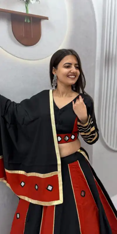 PC 599 Black Roman Silk Lehenga Choli Perfect for Wedding, Party, Eid, Reception, Durga Puja – Available at ₹2899 only. Delivery 4-6 Working Days. Shop now. | Lehenga, Bollywood Lehenga, Creative Lehenga, Designer Lehenga, Embroidered Lehenga, Party Wear Lehenga