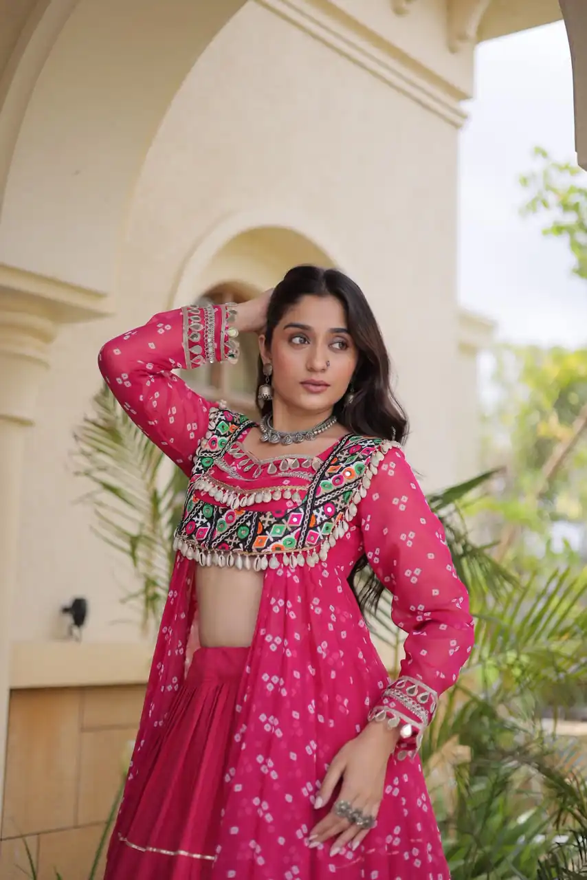 KA 5081 Pink| Faux Georgette Lehenga Choli with Embroidery Work & Lace Work. Special Price ₹3099. Delivery 4-6 Working Days. Shop now. | Lehenga, Bollywood Lehenga, Creative Lehenga, Designer Lehenga, Embroidered Lehenga, Party Wear Lehenga