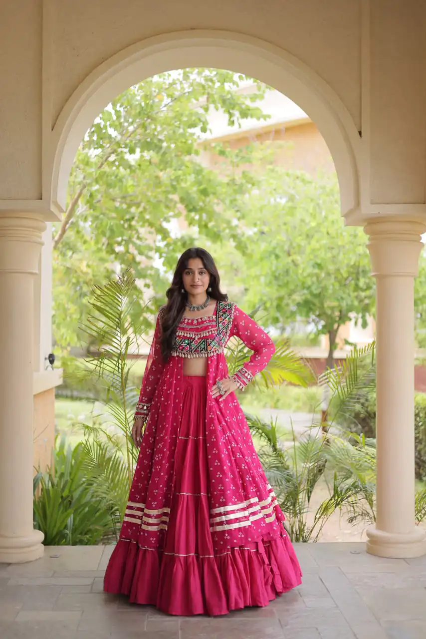 KA 5081 Pink| Faux Georgette Lehenga Choli with Embroidery Work & Lace Work. Special Price ₹3099. Delivery 4-6 Working Days. Shop now. | Lehenga, Bollywood Lehenga, Creative Lehenga, Designer Lehenga, Embroidered Lehenga, Party Wear Lehenga