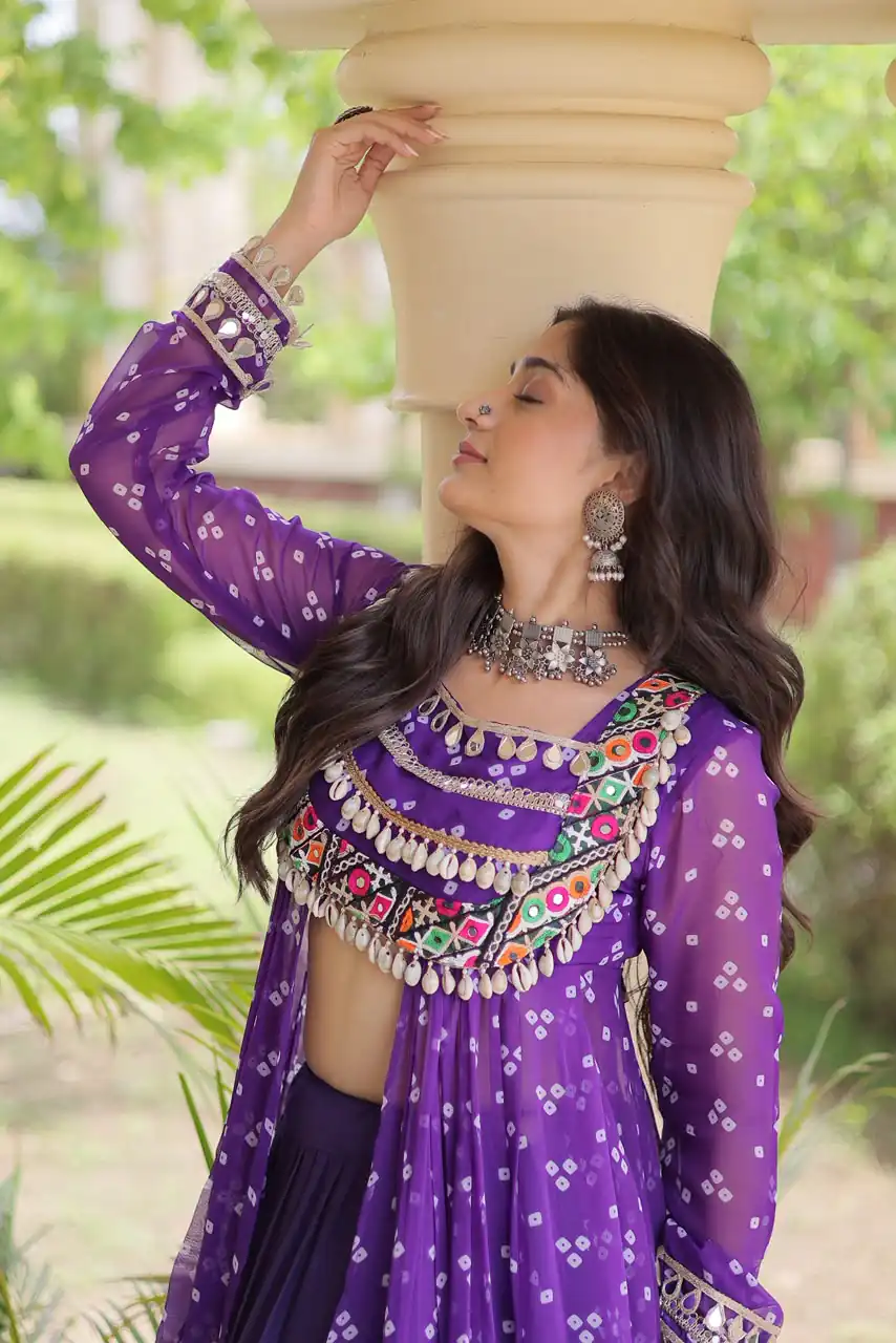 KA 5081 Purple| Faux Georgette Lehenga Choli with Embroidery Work & Lace Work. Special Price ₹3099. Delivery 4-6 Working Days. Shop now. | Lehenga, Bollywood Lehenga, Creative Lehenga, Designer Lehenga, Embroidered Lehenga, Party Wear Lehenga