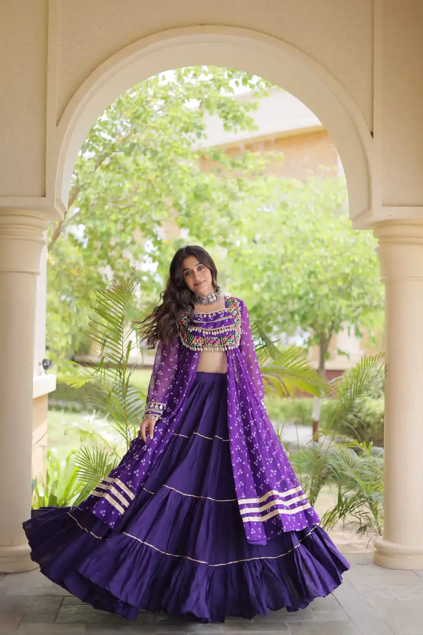 KA 5081 Purple| Faux Georgette Lehenga Choli with Embroidery Work & Lace Work. Special Price ₹3099. Delivery 4-6 Working Days. Shop now. | Lehenga, Bollywood Lehenga, Creative Lehenga, Designer Lehenga, Embroidered Lehenga, Party Wear Lehenga