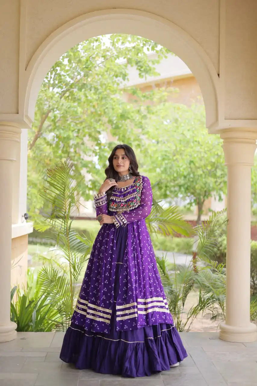 KA 5081 Purple| Faux Georgette Lehenga Choli with Embroidery Work & Lace Work. Special Price ₹3099. Delivery 4-6 Working Days. Shop now. | Lehenga, Bollywood Lehenga, Creative Lehenga, Designer Lehenga, Embroidered Lehenga, Party Wear Lehenga