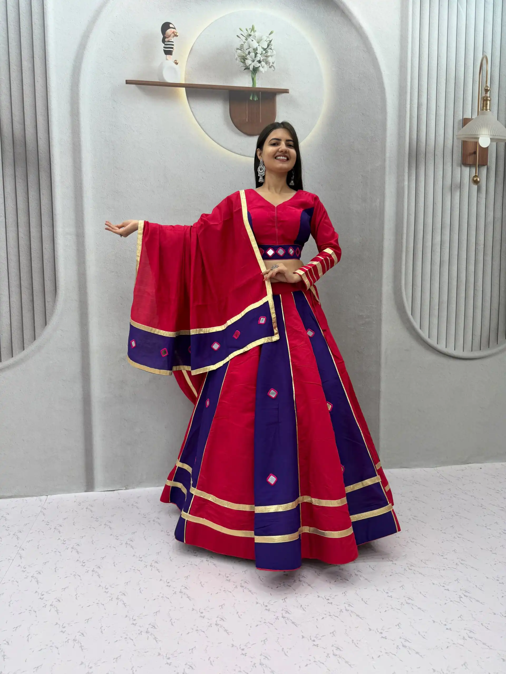 PC 599 Red Roman Silk Lehenga Choli Perfect for Wedding, Party, Eid, Reception, Durga Puja – . Available at ₹2899 only. Delivery 4-6 Working Days. Shop now. | Lehenga, Bollywood Lehenga, Creative Lehenga, Designer Lehenga, Embroidered Lehenga, Party Wear Lehenga