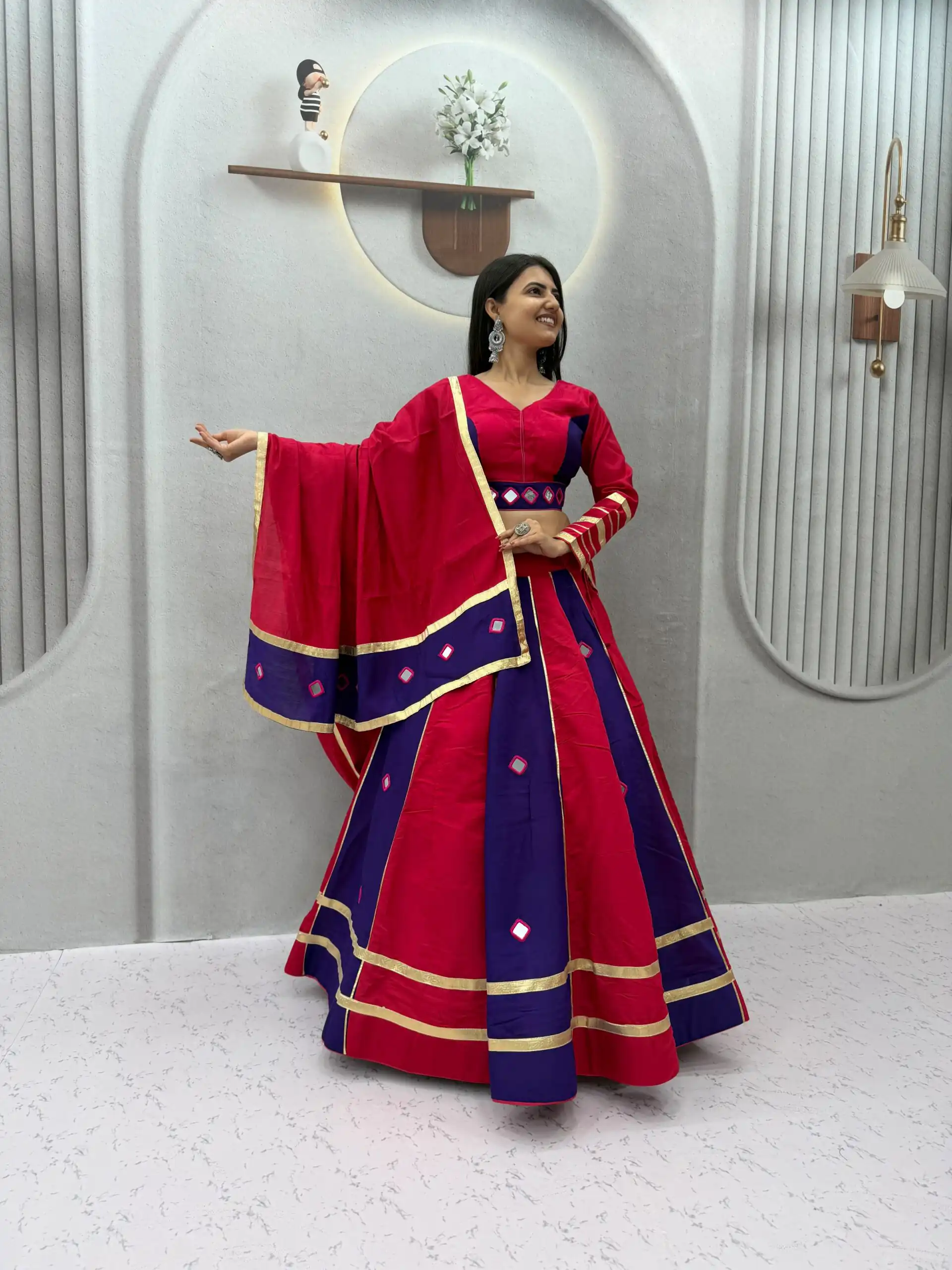 PC 599 Red Roman Silk Lehenga Choli Perfect for Wedding, Party, Eid, Reception, Durga Puja – . Available at ₹2899 only. Delivery 4-6 Working Days. Shop now. | Lehenga, Bollywood Lehenga, Creative Lehenga, Designer Lehenga, Embroidered Lehenga, Party Wear Lehenga