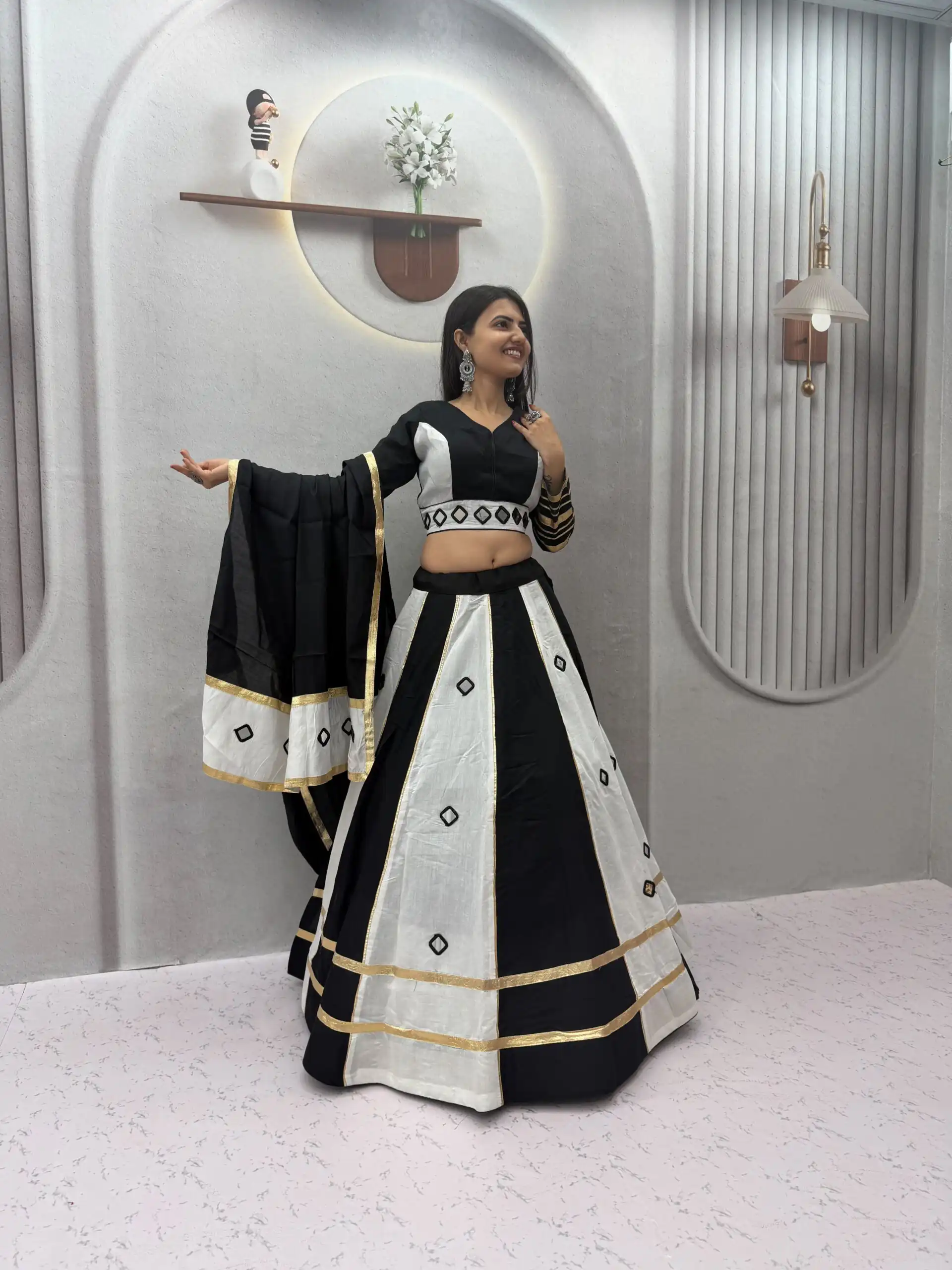 PC 599 White Roman Silk Lehenga Choli Perfect for Wedding, Party, Eid, Reception, Durga Puja Available at ₹2899 only. Delivery 4-6 Working Days. Shop now. | Lehenga, Bollywood Lehenga, Creative Lehenga, Designer Lehenga, Embroidered Lehenga, Party Wear Lehenga