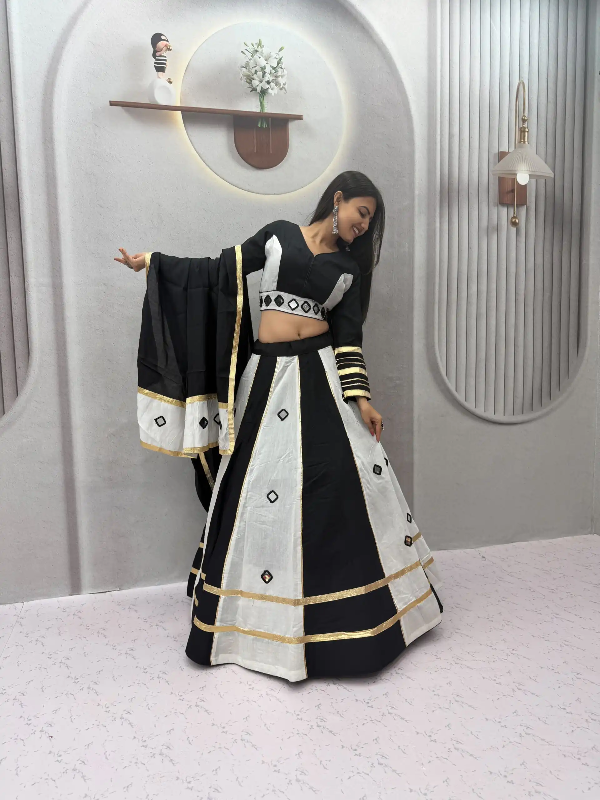 PC 599 White Roman Silk Lehenga Choli Perfect for Wedding, Party, Eid, Reception, Durga Puja Available at ₹2899 only. Delivery 4-6 Working Days. Shop now. | Lehenga, Bollywood Lehenga, Creative Lehenga, Designer Lehenga, Embroidered Lehenga, Party Wear Lehenga