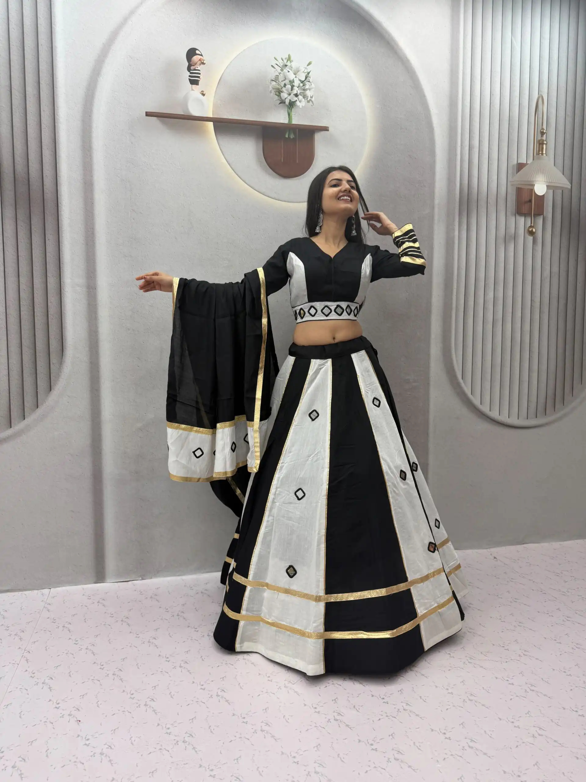 PC 599 White Roman Silk Lehenga Choli Perfect for Wedding, Party, Eid, Reception, Durga Puja Available at ₹2899 only. Delivery 4-6 Working Days. Shop now. | Lehenga, Bollywood Lehenga, Creative Lehenga, Designer Lehenga, Embroidered Lehenga, Party Wear Lehenga