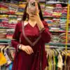 JF 054 Maroon Color Roman Silk Salwar Suit with Embroidery Work. Available at ₹2399 only. Delivery 4-6 Working Days. Shop now. | Jump Suits, Salwar suit, Casual Suits, Creative suits, Designer Suits, Palazzo Suits, Party Wear Suits, Patiala Suits, Straight Suits