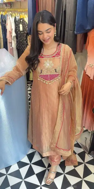 WW 1281 Peach in Salsa Silk Embroidery Work & Sequins Work Salwar Suit . Get it for ₹2899. Delivery 4-6 Working Days. Shop now. | Jump Suits, Salwar suit, Casual Suits, Creative suits, Designer Suits, Palazzo Suits, Party Wear Suits, Patiala Suits, Straight Suits