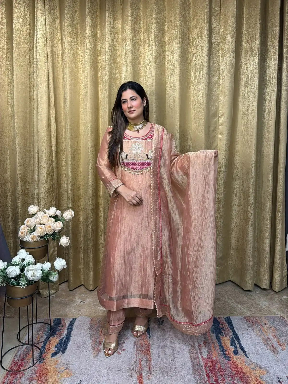 WW 1281 Peach in Salsa Silk Embroidery Work & Sequins Work Salwar Suit . Get it for ₹2899. Delivery 4-6 Working Days. Shop now. | Jump Suits, Salwar suit, Casual Suits, Creative suits, Designer Suits, Palazzo Suits, Party Wear Suits, Patiala Suits, Straight Suits