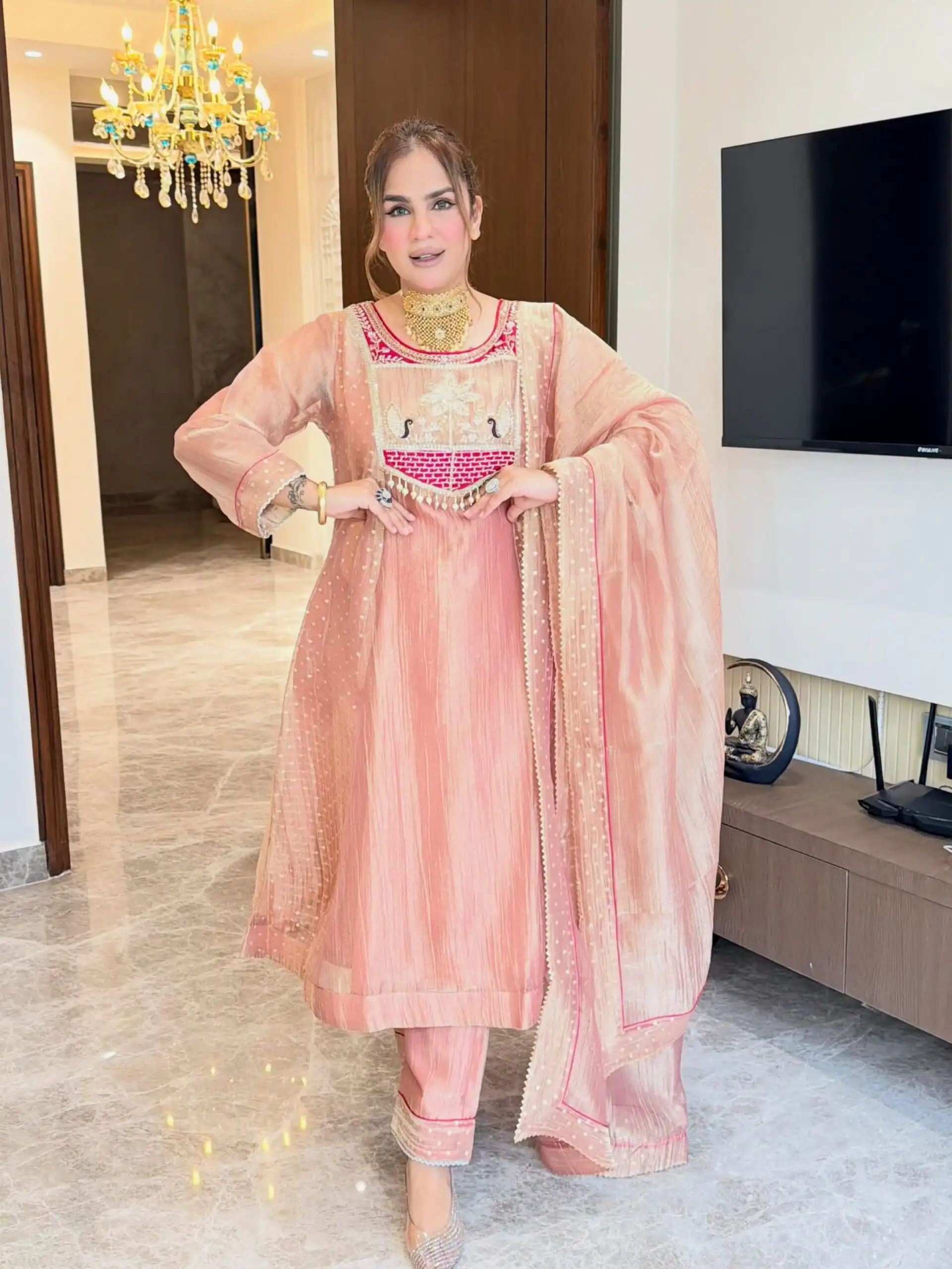 WW 1281 Peach in Salsa Silk Embroidery Work & Sequins Work Salwar Suit . Get it for ₹2899. Delivery 4-6 Working Days. Shop now. | Jump Suits, Salwar suit, Casual Suits, Creative suits, Designer Suits, Palazzo Suits, Party Wear Suits, Patiala Suits, Straight Suits