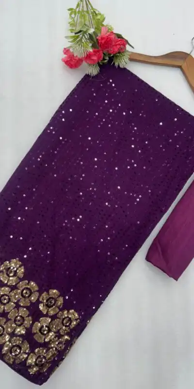 DF 3459 Wine in Faux Georgette Zari Work & Embroidery Work Saree. Special Price ₹1899. Delivery 4-6 Working Days. Shop now. | Sarees, Bollywood Sarees, Creative Sarees, Designer Sarees, Embroidered Sarees, Ethnic Saree, Modern Digital sarees, Party Wear Sarees