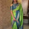 KP 4039 Green Soft Lichi Silk Cloth Saree Perfect for Wedding, Party, Family Gatherings, Sangeet, Festive Deal ₹1599. Delivery 4-6 Working Days | Sarees, Bollywood Sarees, Creative Sarees, Designer Sarees, Embroidered Sarees, Ethnic Saree, Modern Digital sarees, Party Wear Sarees