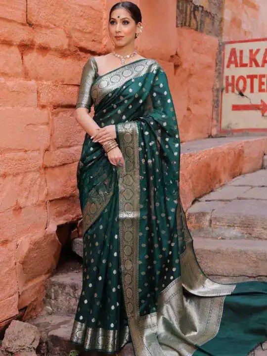 KP 7000 Green Soft Lichi Silk Cloth Saree Perfect for Wedding, Party, Family Gatherings, Sangeet, Ethnic Day – . Festive Deal ₹1549. Delivery 4-6 Working | Sarees, Bollywood Sarees, Creative Sarees, Designer Sarees, Embroidered Sarees, Ethnic Saree, Modern Digital sarees, Party Wear Sarees