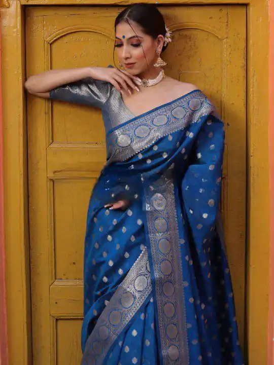 KP 7000 Navy Blue Soft Lichi Silk Cloth Saree Perfect for Wedding, Party, Family Gatherings, Sangeet, Ethnic Day – Festive Deal ₹1549. Delivery 4-6 Working | Sarees, Bollywood Sarees, Creative Sarees, Designer Sarees, Embroidered Sarees, Ethnic Saree, Modern Digital sarees, Party Wear Sarees