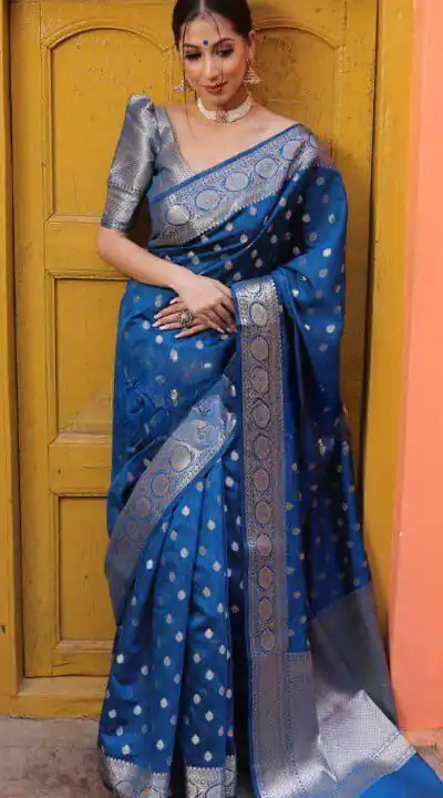 KP 7000 Navy Blue Soft Lichi Silk Cloth Saree Perfect for Wedding, Party, Family Gatherings, Sangeet, Ethnic Day – Festive Deal ₹1549. Delivery 4-6 Working | Sarees, Bollywood Sarees, Creative Sarees, Designer Sarees, Embroidered Sarees, Ethnic Saree, Modern Digital sarees, Party Wear Sarees