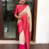 KP 4039 Off White Soft Lichi Silk Cloth Saree Perfect for Wedding, Party, Family Gatherings, Sangeet, Festive Deal ₹1599. Delivery 4-6 Working Days | Sarees, Bollywood Sarees, Creative Sarees, Designer Sarees, Embroidered Sarees, Ethnic Saree, Modern Digital sarees, Party Wear Sarees