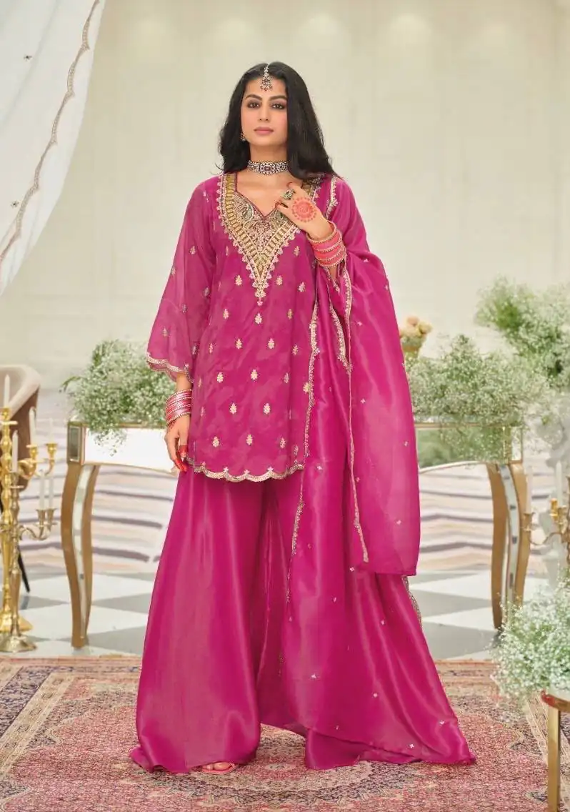 ST 243 Pink Color Natural Crep Salwar Suit with Embroidery Work. Wedding, Party, Festive, Best Price ₹2199. Delivery 4-6 Working Days. Shop now. | Jump Suits, Salwar suit, Casual Suits, Creative suits, Designer Suits, Palazzo Suits, Party Wear Suits, Patiala Suits, Straight Suits