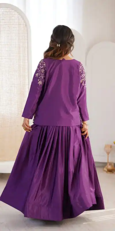 SP 67 Purple Shiny Chinon Silk Sequence Work Lehenga Choli Perfect for Wedding, Party, Ganesh Chaturthi, Baby Shower, Makar Affordable Price ₹2199. /- | Lehenga, Bollywood Lehenga, Creative Lehenga, Designer Lehenga, Embroidered Lehenga, Party Wear Lehenga