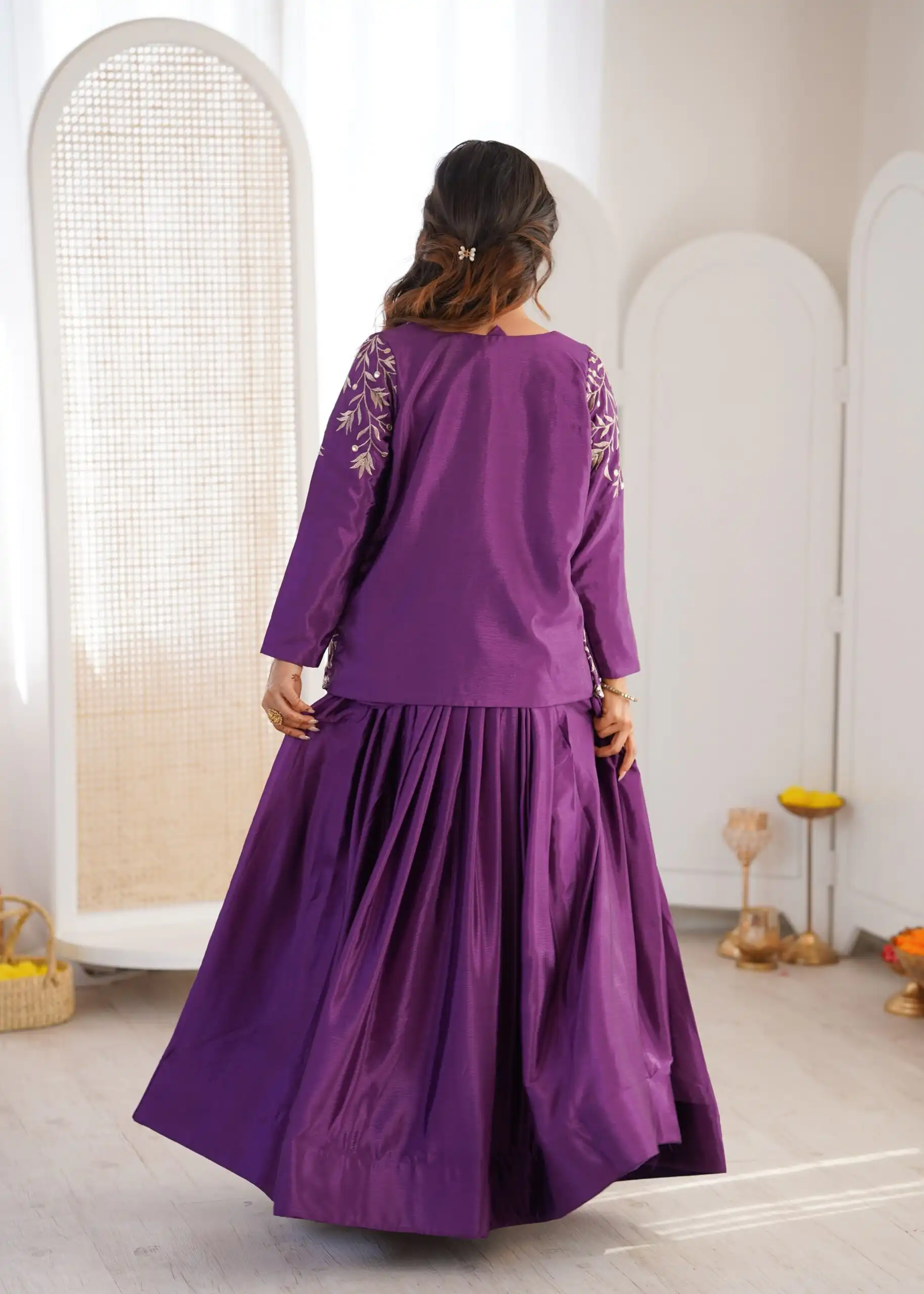 SP 67 Purple Shiny Chinon Silk Sequence Work Lehenga Choli Perfect for Wedding, Party, Ganesh Chaturthi, Baby Shower, Makar Affordable Price ₹2199. /- | Lehenga, Bollywood Lehenga, Creative Lehenga, Designer Lehenga, Embroidered Lehenga, Party Wear Lehenga